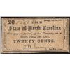 Image 1 : 1861 Twenty Cents State of North Carolina Obsolete Note