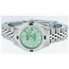 Image 5 : Rolex Stainless Steel 0.70ctw Emerald and Diamond Datejust Ladies Wristwatch