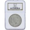 Image 1 : 1928 $1 Peace Silver Dollar Coin NGC MS63