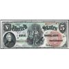 Image 1 : 1869 $5 Rainbow Woodchopper Legal Tender Note