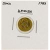 1783 Charles III Spanish 1/2 Escudos Gold Coin
