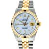 Rolex Mens Two-Tone 14KT Yellow Gold Sapphire and Diamond Datejust Wristwatch