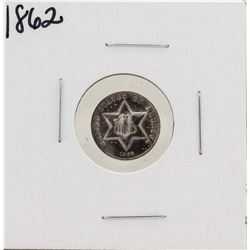 1862 Silver Three Cent Piece Coin