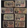 Image 1 : Lot of (8) Miscellaneous Fractional Currency Notes