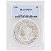1890 $1 Morgan Silver Dollar Coin PCGS MS65