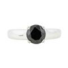 14KT White Gold 1.28ct Black Diamond Ring