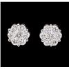 14KT White Gold 1.58ctw Diamond Earrings