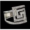 Image 2 : 14KT White Gold 0.75ctw Diamond Ring