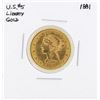 1881 $5 Liberty Head Half Eagle Gold Coin
