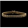 Image 1 : 14KT Yellow Gold 2.00ctw Diamond S-Link Style Bracelet