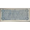 Image 2 : 1864 $5 Confederate States of America Note