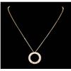 Image 2 : 18KT Rose Gold 0.62ctw Diamond Pendant with Chain