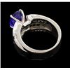 Image 3 : 18KT White Gold 2.40ct Tanzanite and Diamond Ring