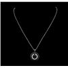 Image 1 : 14K White Gold 0.30ctw Diamond Pendant with Chain