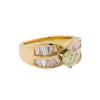 Image 2 : 14KT Yellow Gold 1.50ctw Fancy Light Yellow and White Diamond Engagement Ring