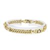 Image 1 : 18KT Yellow and White Gold Link Style Bracelet