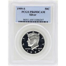 1999-S Kennedy Silver Half Dollar Coin PCGS PR69DCAM