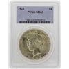 1923 $1 Peace Silver Dollar Coin PCGS MS63