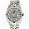 Image 1 : Rolex Mens Stainless Steel Ruby and Diamond Datejust Wristwatch