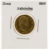 1825 Ferdinand VII Spanish 2 Escudos Gold Coin