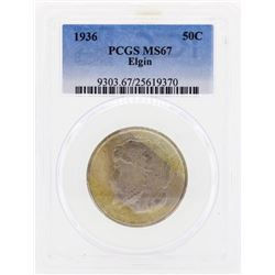 1936 Elgin Commemorative Half Dollar Coin PCGS MS67