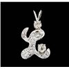 14KT White Gold 0.80ctw Diamond Pendant