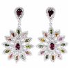 Image 1 : NATURAL MULTI COLOR TOURMALINE EARRING