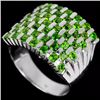 Image 1 : Natural Green Chrome Diopside Ring