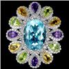 Image 1 : Natural TOPAZ AMETHYST PERIDOT CITRINE Pendant