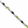 Image 2 : NATURAL  GREEN CHROME DIOPSIDE PERIDOT BRACELET