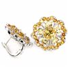 Image 2 : NATURAL ORANGISH YELLOW CITRINE Earrings