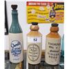 Image 1 : LOT OF 3 STONE WARE GINGER BEER BOTTLES