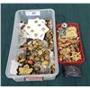 Image 1 : BOX LOT OF MISC UNIFORM BUTTONS, BADGES ETC