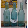 Image 1 : LOT OF 3 ANTIQUE STRAIGHT SIDE COCA COLA BOTTLES
