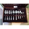 Image 1 : APPROX 41 PC 1847 ROGERS "DAFFODIL" FLATWARE SET IN CANTEEN