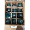 Image 1 : LOT OF 6 AQUA COLOURED GLASS INSULATORS