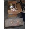Image 1 : VINTAGE RECORD PLAYER & BOX LANTERN PARTS