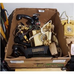 BOX LOT TELEPHONE PARTS ETC