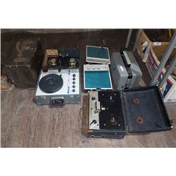 LOT OF 5 PHONOGRAPHS, & RECORD PLAYERS