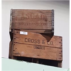 TWO WOODEN CRATES