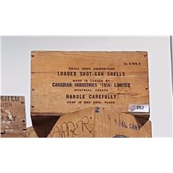 CIL SHOTGUN SHELL WOODEN SHIPPING CRATE