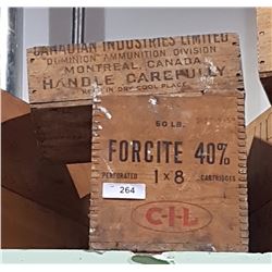 TWO CIL WOODEN CRATES