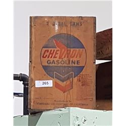 CHEVRON GASOLINE WOODEN CRATE