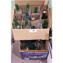 TWO BOXES VINTAGE POP BOTTLES