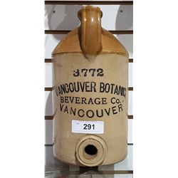 VANCOUVER BOTANIC BEVERAGE CO. CROCK JUG