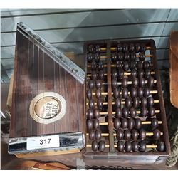 VINTAGE ABACUS AND ZITHER