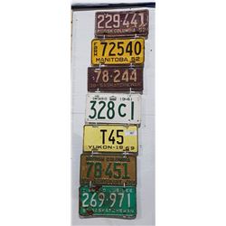 LOT OF 7 COLLECTIBLE LICENSE PLATES