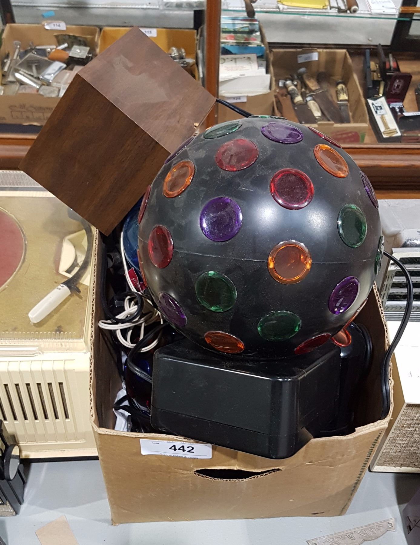 BOX LOT OF DISCO BALLS