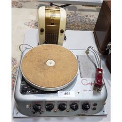 VINTAGE CALIPHONE RECORD PLAYER & WESTINGHOUSE RADIO