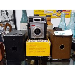 LOT OF 3 VINTAGE KODAK CAMERAS